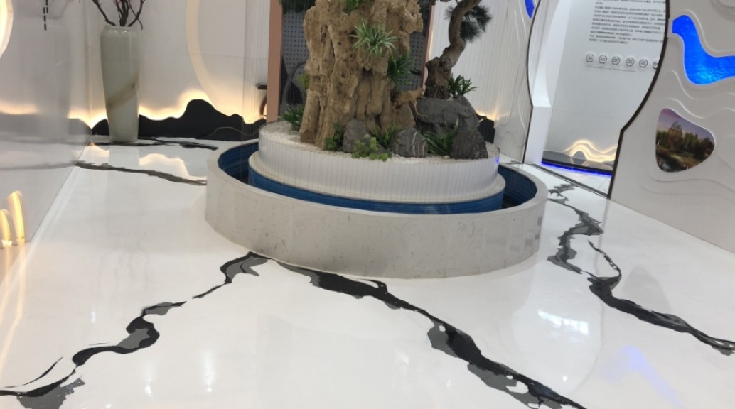 西宁碧桂园营销中心 艺术泼墨地坪 600㎡